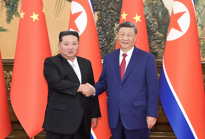 習近平同朝鮮勞動黨總書記、國務委員長金正恩舉行會談